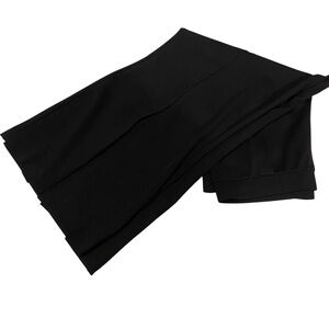 Lisa Rinna Black Pull on Wide Leg Pants with Slit